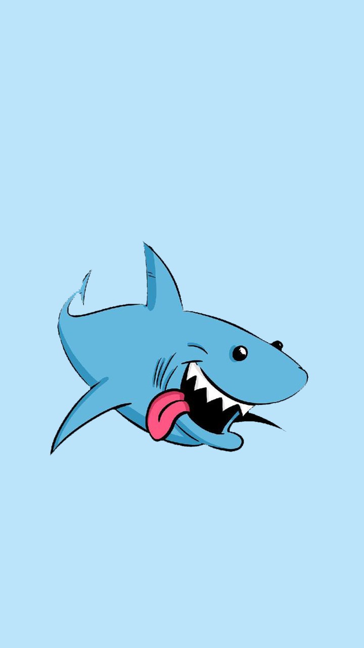Bức tranh cá mập dễ thương, hình nền cá mập đáng yêu